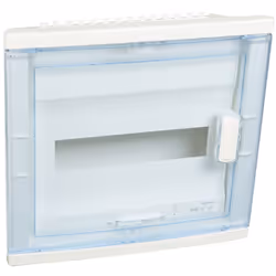 Coffret modulaire encastré 1 rangée 12+2 modules avec porte isolante galbée transparente LEGRAND 001521 Coffret modulaire enc ...