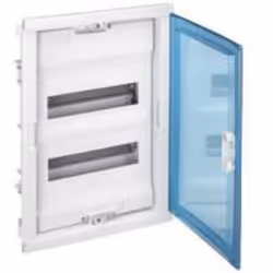 Coffret modulaire encastré 2 rangées 24+4 modules porte isolante galbée transparente LEGRAND 001522 Coffret modulaire encastr ...