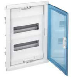 Legrand - Coffret modulaire encastré 2 rangées 24+4 modules porte isolante galbée transparente 001522