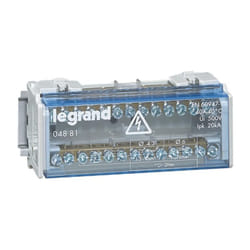 Legrand - Répartiteur modulaire monobloc bipolaire à bornes 40A - 13 connexions maximum par barreau - 6 modules