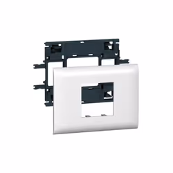 Support Mosaic 2 modules pour goulotte DLP monobloc avec couvercle 85mm