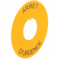 Etiquette Osmoz pour arrêt d'urgence Ø60 avec marquage ARRET D'URGENCE jaune LEGRAND 024174 Etiquette Osmoz pour arrêt d'urge ...