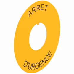 Osmoz étiquette pour arrêt d'urgence jaune Ø80 ''ARRET D'URGENCE'' LEGRAND 024177 Etiquette Osmoz pour arrêt d'urgence Ø80mm ...