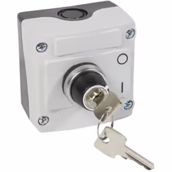 Boîte à bouton équipée Osmoz avec bouton tournant à clé n°455 2 positions avec couvercle gris LEGRAND 024217 Osmoz, boîtier p ...