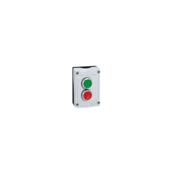 Legrand - Boîte à bouton équipée Osmoz avec 2 boutons à impulsion vert et rouge avec couvercle gris 024230