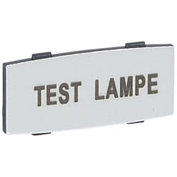 Insert Osmoz avec texte à enclipser sur un cadre alu petit modèle avec marquage test lampe (024345)