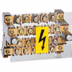 Legrand 4 Pole 125A Stepped Distribution Block for Lugs 77mm, Acier