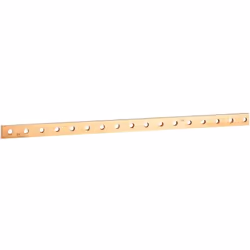 Barre cuivre plate rigide à trous taraudés section 15x4mm 200A ou 160A admissibles longueur 990mm LEGRAND 037433 Répartition ...