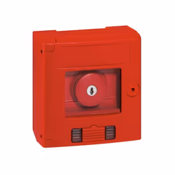 Coffret coup de poing à accrochage pour coupure d’urgence incendie.2 voyants (vert et rouge) à LED longue durée 230 V - 12 mA ...