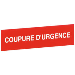 Etiquette - coupure d'urgence Legrand 0380924 - Rouge