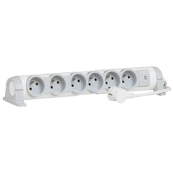 C2G 80820 multiprise 3 m 6 sortie(s) CA Intérieure Gris, Blanc