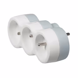 C2G 80808, Intérieure, Type E, Gris, Blanc, 3 sortie(s) CA, 230 V, 3680 W