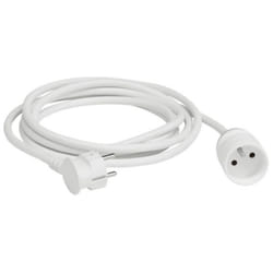 LEGRAND Rallonge domestique 2P+T avec éclips de protection - L 5 m - Blanc