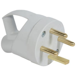 Fiche plastique 3P+T 20 A Legrand - Sortie inclinée - Gris