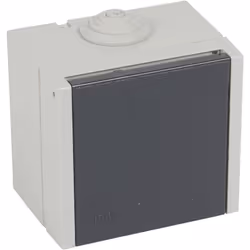 Prise étanche 3P+N+T à volet Plexo 20A 400V IP44 IK08 saillie gris LEGRAND 055707 Prise de courant 3P+N+T 20A Plexo complet s ...