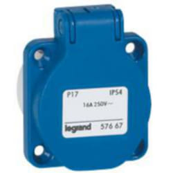 prise tableau 16 ampères 2p+t ip54 bleu - legrand 57667