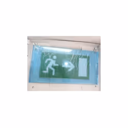 Plaque de signalisation plexiglas avec SORTIE flèche horizontale pour BAES ARCOR LEGRAND 060770 Tarif année :2008 LEG060770