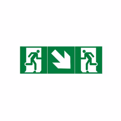 Jeu de 3 étiquettes de signalisation universelle d'évacuation flèche adhésive et sécable. ◉ Détails : Type d'indication : éva ...