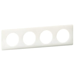 plaque céliane 4 postes glossy blanc