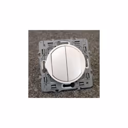 Mécanisme va-et-vient + bouton poussoir inverseur avec support + enjoliveur gris titane sans plaque série Céliane LEGRAND Int ...