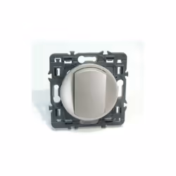 Poussoir inverseur 6A 230V complet avec support et enjoliveurs titane (sans plaque) 2300W max Celiane LEGRAND 067732 Tarif an ...