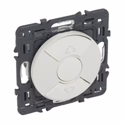 Poussoir Céliane 6A blanc pour volets roulants, contact NO-NF, bornes automatiques, IP21
