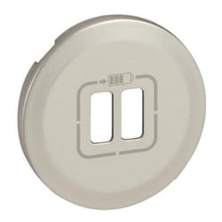 enjoliveur - prise usb double - legrand céliane - titane