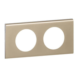 LEGRAND Plaque Céliane finition métal pour 2 postes - Nickel velours