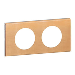 LEGRAND Plaque Céliane finition érable pour 2 postes - Beige crème