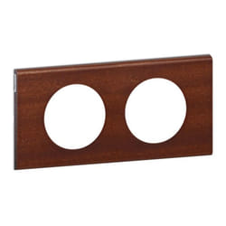 LEGRAND Plaque Céliane finition acajou pour 2 postes - Marron acajou