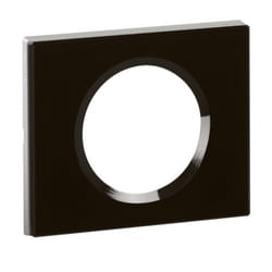 LEGRAND Plaque Céliane finition verre graphite pour 1 poste - Noir graphite
