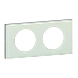 LEGRAND Celiane Plaque de finition 2 postes verre kaolin