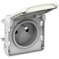 Prise 2 P +T F/B Blanc Composable/Blanc