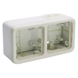 Legrand - Boîtier à embouts 2 postes horizontaux Plexo composable IP55 blanc (069690)