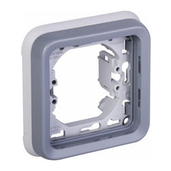 Legrand - plaque + support 1p blanc plexo -