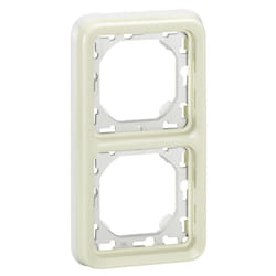 Legrand - Support plaque 2 postes verticaux Plexo composable IP55 blanc (069696)