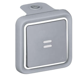 LEGRAND Poussoir avec voyant Plexo complet - Gris