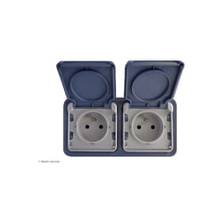 Legrand - Double prise de courant 2P+T Plexo complet