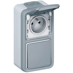 LEGRAND Interrupteur Plexo avec prise - 2 phases + terre
