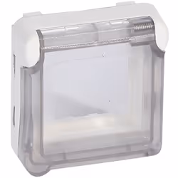 Adaptateur opaque Plexo composable blanc antimicrobien pour fonction Mosaic LEGRAND 070725Adaptateur à volet fumé Plexo compo ...