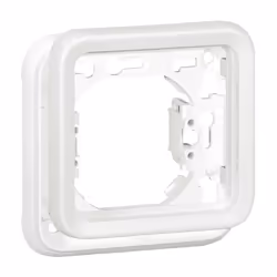 Support plaque 1 poste Plexo composable IP55 - blanc Artic antimicrobien