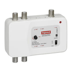Legrand - Amplificateur télévision uhf et vhf 792MHz 1 entrée 4 sorties compatible tnt et télévision haute définition (073951)