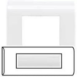Legrand - 075014 - Plaque Mosaic 6 Modules (ancien modele) - horizontale blanc