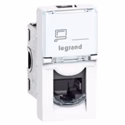 Legrand 0 765 51, RJ-45, 1 module(s), UTP, 5e, Blanc, 22,5 mm
