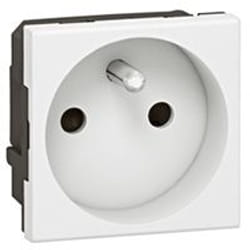 Legrand 0 771 11 boitier de prise de courant Type E (FR) Blanc