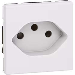 Prise de courant 2P+T type 13 standard suisse Mosaic 2 modules blanc LEGRAND 077506 Prise de courant 2P+T standard suisse typ ...