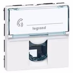Legrand 0 787 31, RJ-11, 2 module(s), Blanc