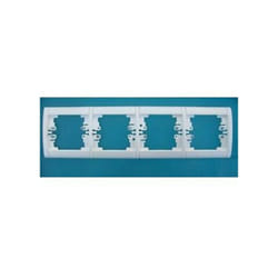Legrand - sagane 85009 - Plaque Horizontale 4 postes opalis blanche