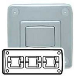 Legrand - 085558 - Plaque sagane roc - horizontale - 3 postes