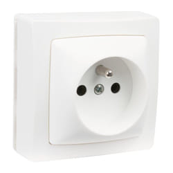 Prise de courant 2 P  T ASL Legrand en saillie BLANC 086027